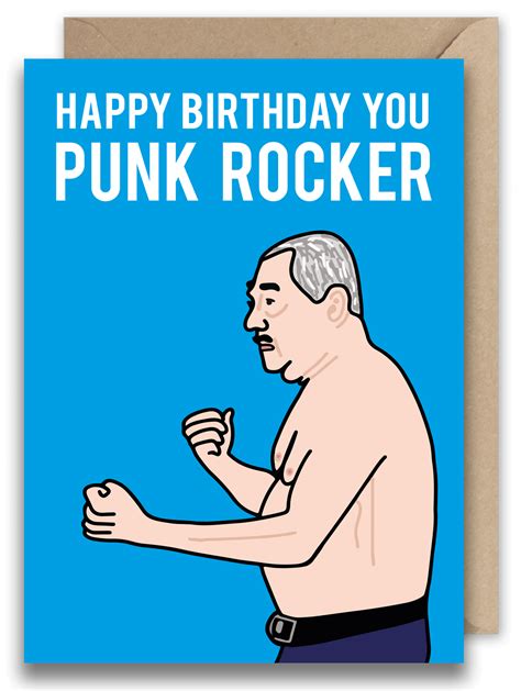 Happy Birthday You Punk Rocker Mr Morris Friday Night Dinner Card Greeting Card From