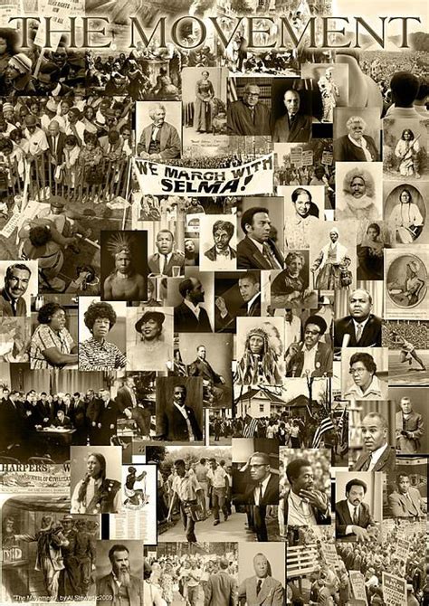 A Dramatic Collage Depicting Elements Of Civil Rights Movements