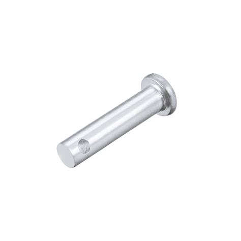 Single Hole Clevis Pins 6mm X 20mm Flat Head Zinc Plating Solid Steel