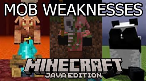 Every Minecraft Mob Weaknesses In 100 Seconds Mob Weaknesses Youtube