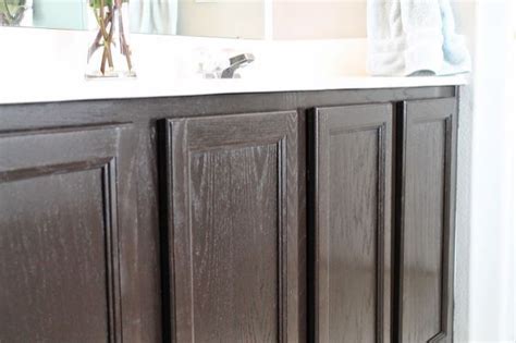 Just wipe them down with soapy water and dry. Gray gel stain cabinets | Staining cabinets, Oak cabinets ...