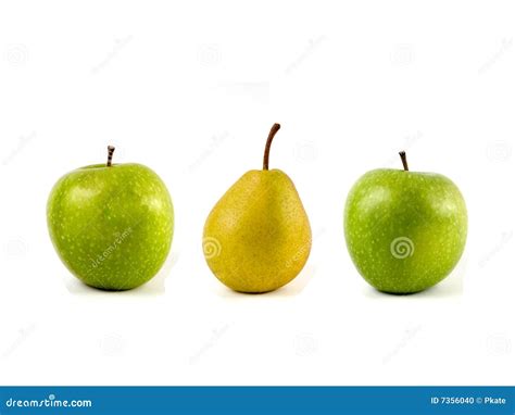 Apples And Pear Stock Photo Image Of Green Vegetarian 7356040