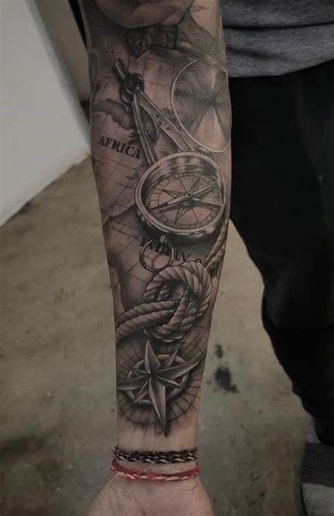 Men Sleeve Tattoos Ship Tattoo Sleeves Clock Tattoo Sleeve Nautical