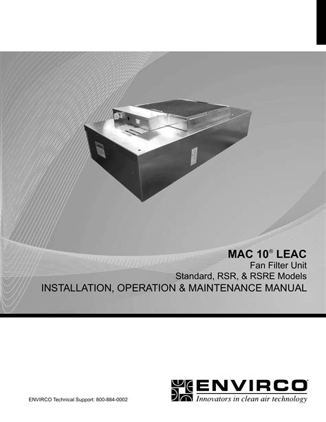 Envirco MAC 10 LEAC Installation Operation Maintenance Manualzz