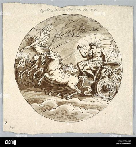 Dibujo Apolo En Carroza Con Aurora Y Las Horas 1805 Fotografía De Stock Alamy