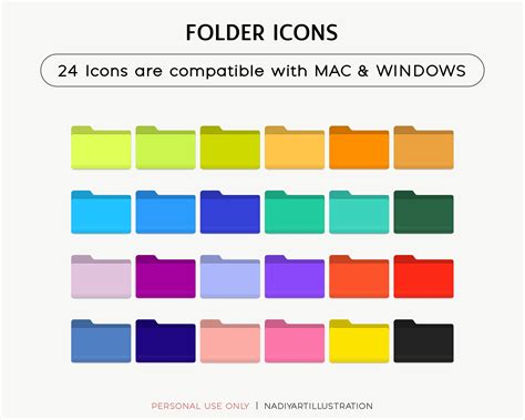 Colored Mac Folder Icons