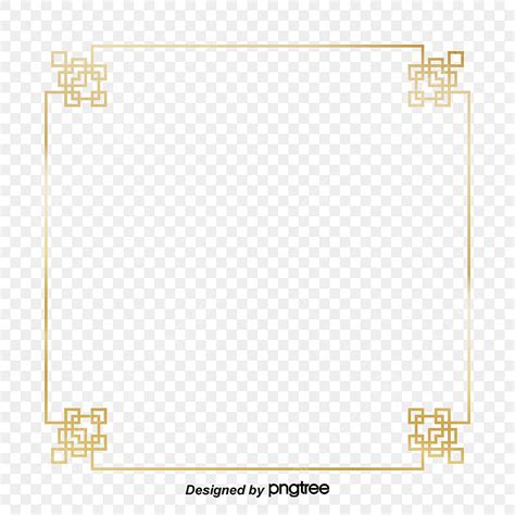 Traditional Chinese Frame Vector Png Images Traditional Golden
