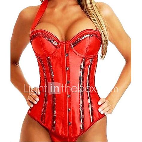 Nice Sequin Front Busk Closure And Lace Up Corset Shapewearmore Colors