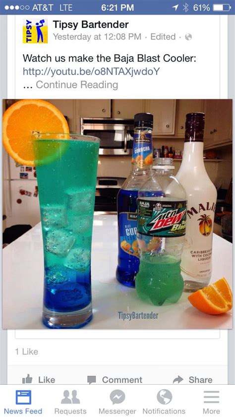 Please familiarize yourself with the alcohol percentages of your favorite drinks, both for your safety and your highway companions. Baja blast/Malibu delicious drink | Liquor drinks, Drinks ...