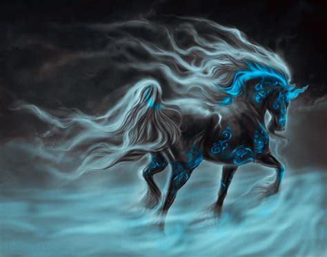 Blue Mist Horse Mythical Creatures Art Horse Art Fantasy Horses