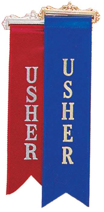 Ribbon Usher Badge 48 3702 Xx Tonini Church Supply