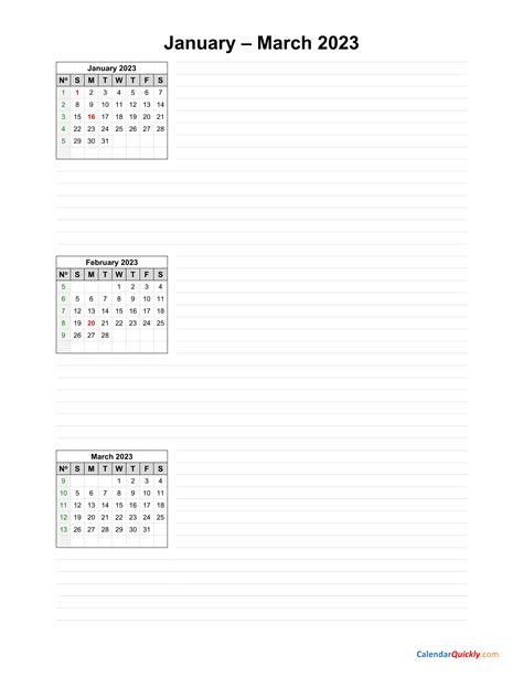 3 Month Calendar 2023 Printable Printable Calendar 2023