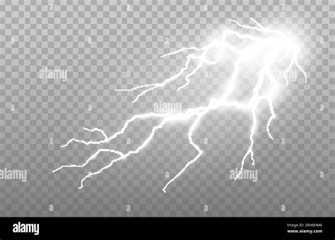 Realistic Lightning And Thunder Strike Electric Discharge Set Of