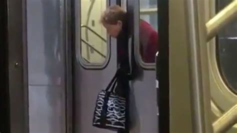 ‘new York State Of Mind Passengers Filmed Ignoring Woman With Head Stuck In Subway Doors