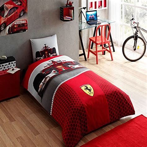 Free delivery over £40 to most of the uk great selection excellent customer service find everything for a beautiful home. Ferrari-f1-single-twin-duvet-cover-set-bedding-bed-linen ...