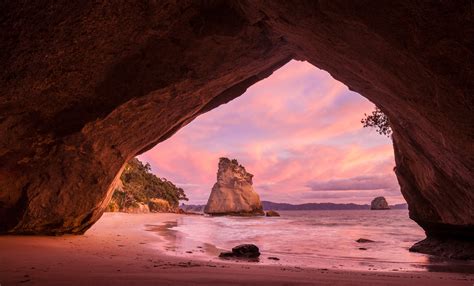 Shore Cave Rocks Beach New Zealand Te Whanganui A Hei Marine