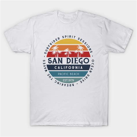 San Diego Beach Logo California T Shirt Teepublic