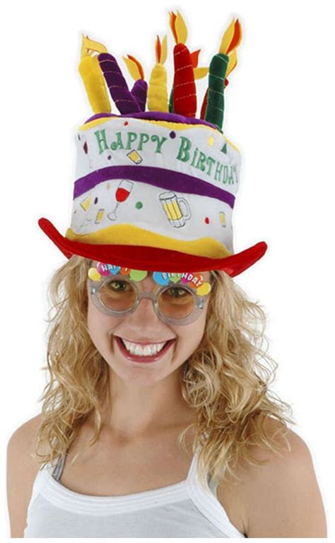Happy Birthday Party Cake Cheers Adult Costume Hat One Size