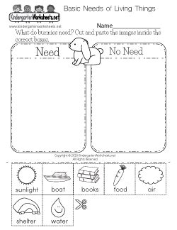 Push & pull sorting science activity for kindergarten & first. Free Kindergarten Science Worksheets - Learning the basics ...