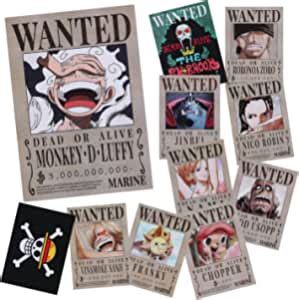 Amazon Com CNMLGB PCS Anime Nika Luffy Billion Wanted Bounty Paper Poster Straw Hat