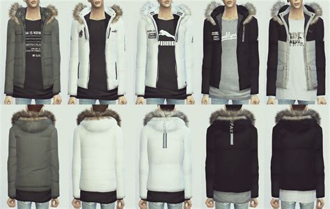 My Sims 4 Blog Jacket With Fur Hood For Males By Ooobsooo