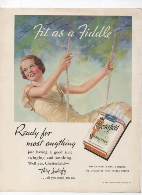 Original 1933 And 1935 Chesterfield Cigarettes Vintage Magazine Art Print Ads 2498 Picclick