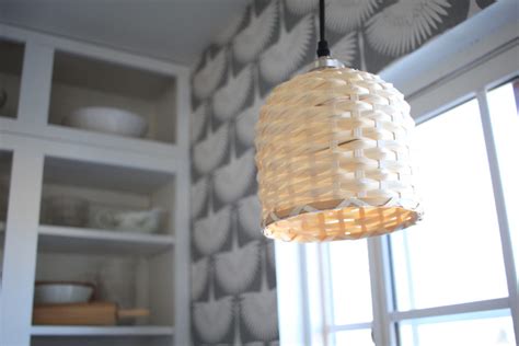 Diy Woven Pendant Light From An Ikea Basket Hand Gathered Home