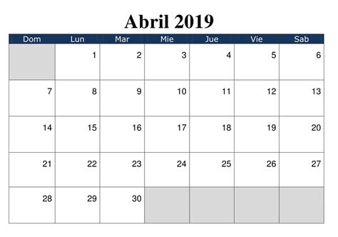 Calendario Abril 2019 Para Imprimir With Images Periodic Table Diagram