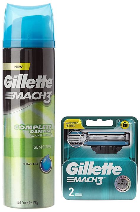 buy gillette mach 3 manual shaving razor blades 2s pack cartridge and mach3 complete defence