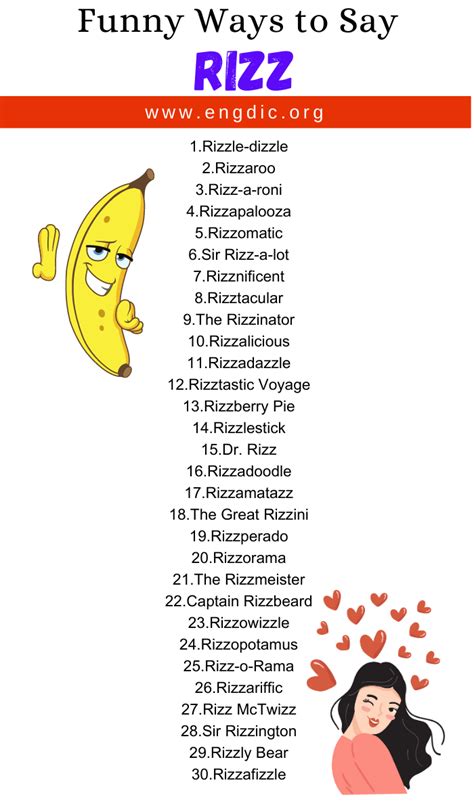 30 Funny Ways To Say Rizz Engdic