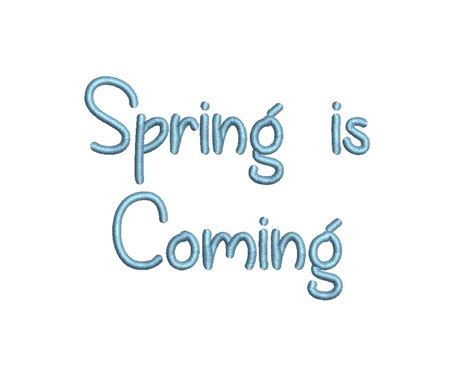 Spring Is Coming 15 Sizes Embroidery Font Mha By Digitizingwithlove