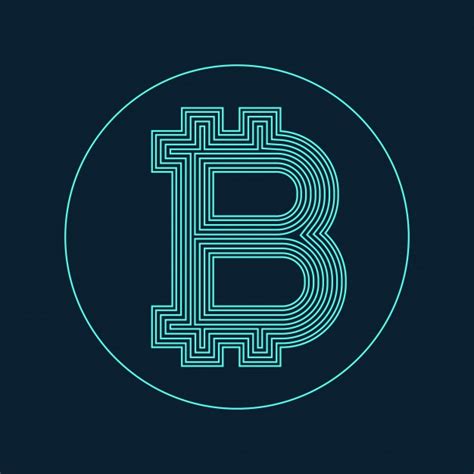 Digital Bitcoin Símbolo De Moneda Vector De Diseño Vector Gratis
