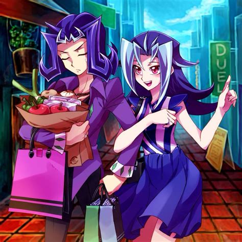 Yugioh Zexal Fan Art Rio And Reginald Kastle Shopping Yugioh Yu Gi