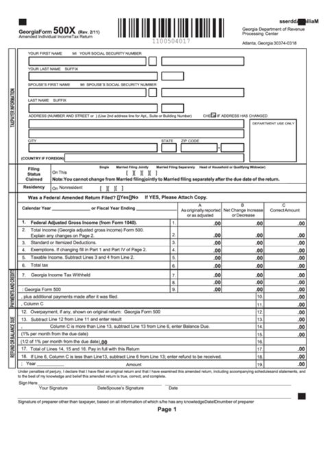 Georgia Tax Forms Printable Printable Forms Free Online