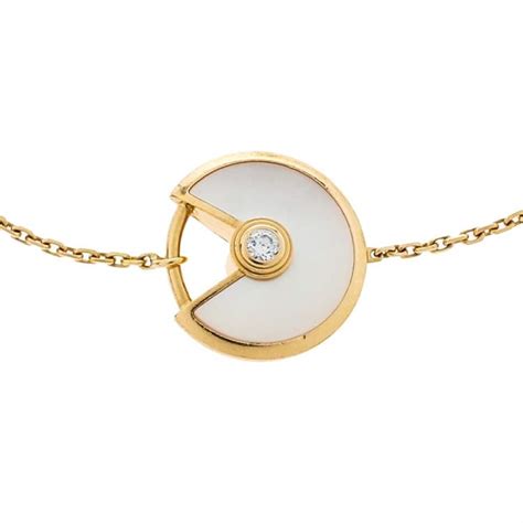 Cartier Amulette De Cartier Mother Of Pearl Diamond K Yellow Gold