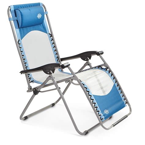 A recliner….if you can even call this work of art just that….like never before. Guide Gear Deluxe Zero Gravity Reclining Lounge Chair, Blue - 582594, Chairs at Sportsman's Guide