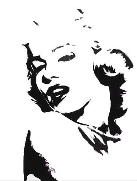 Marilyn Monroe Marilyn Monroe Stencil Silhouette Stencil Marilyn