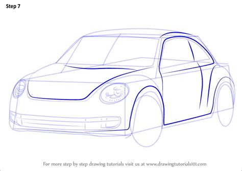 Learn How To Draw Volkswagen Beetle Cars Step By Step Drawing Tutorials