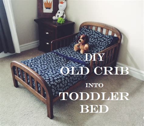 Some parents make the switch out of necessity to make space for a baby on i transferred my son into a toddler bed when i was expecting baby #2. do it yourself divas: DIY: Old Crib Into Toddler Bed