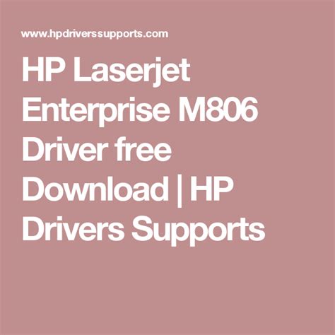 Hp laserjet enterprise m806 printer driver a program that manages a printer. HP Laserjet Enterprise M806 Driver free Download | HP Drivers Supports
