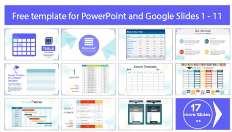 Table Templates PowerPoint Templates And Google Slides
