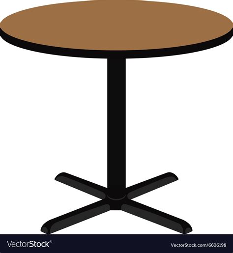 Wooden Round Table Royalty Free Vector Image Vectorstock