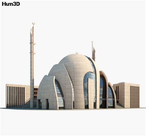 Cologne Central Mosque 3d Model Download Architecture On
