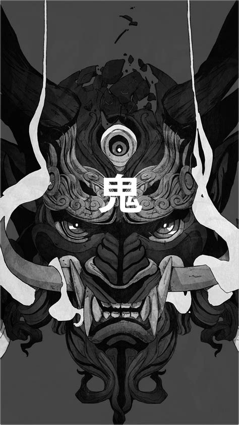 Demon Oni Mask Art Wallpaper 4k Arte De Samurai Obras De Arte En