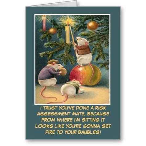 Funny Health And Safety Christmas Holiday Card Uk Health