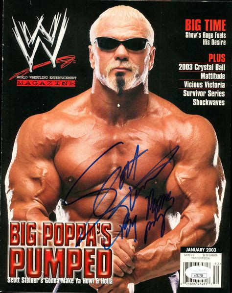Scott Steiner Signed Wwe Magazine Cover W Jsa Signed By Superstars
