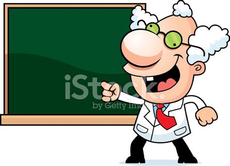Cartoon Mad Scientist Chalkboard Stock Photo Royalty Free Freeimages
