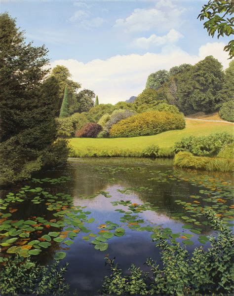Michael James Smith Original Oil Painting On Canvas Lily Pond