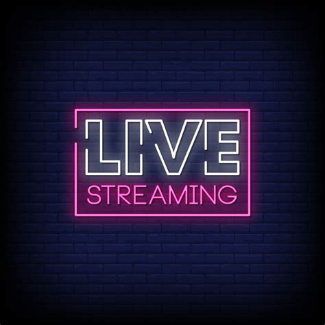 Live Streaming Neon Signs Style Text Vector 2413988 Vector Art At Vecteezy