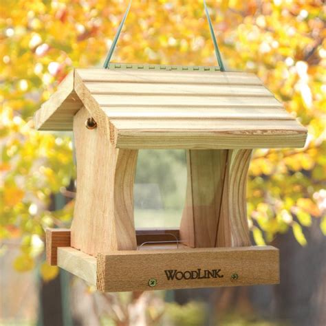 Woodlink Deluxe Cedar Hopper Bird Feeder At